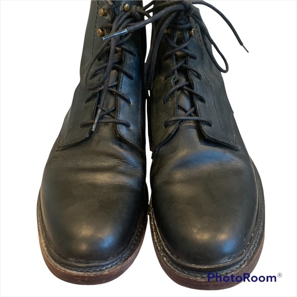 Frye Lace Up Mens Black Leather Casual Dress Boots main image 5